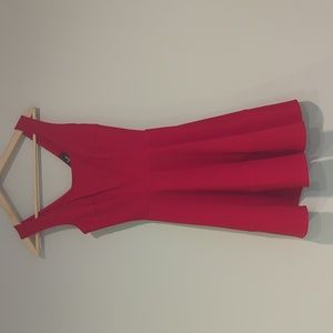 Lulu Red Neck Sleeveless Dress